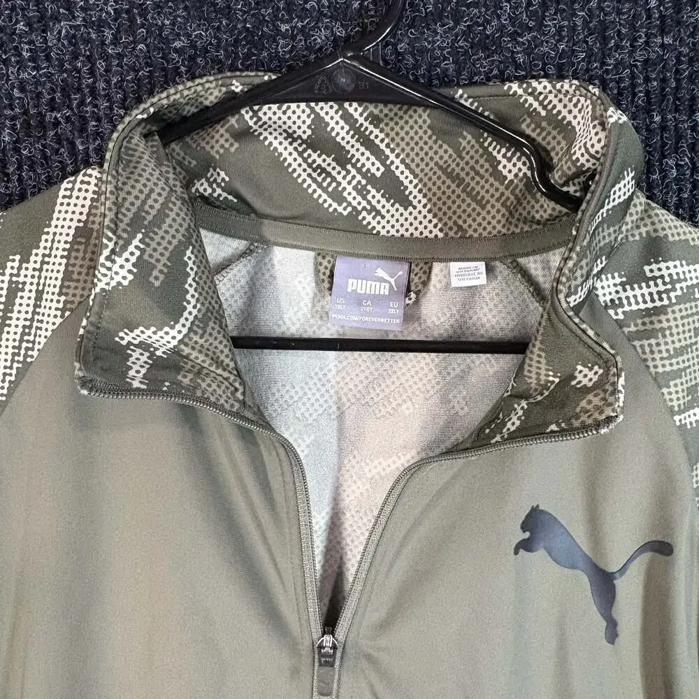 Puma Contrast Jacket 2.0 Full Zip Green Camo